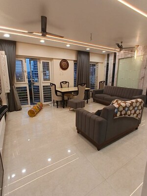 Living Room in 3 BHK Apartment at Royal Velstand Phase 2, Kharadi – for Rent