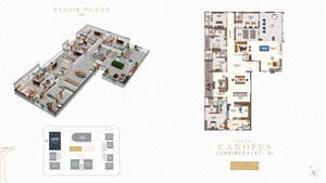 Floor Plan in 4 BHK Apartment at The Trilight, Kokapet – for Sale