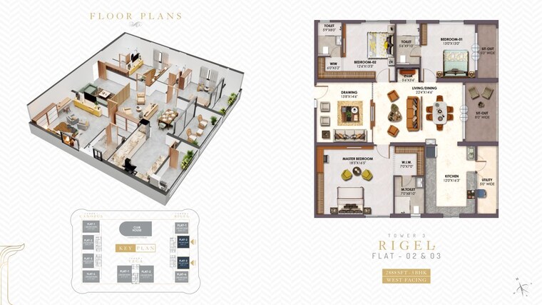 Floor Plan, the-trilight 4 Bedroom 4777 Sq.Ft. Apartment In Kokapet Hyderabad 10108286