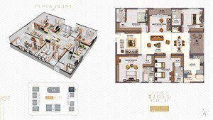 Floor Plan in 4 BHK Apartment at The Trilight, Kokapet – for Sale