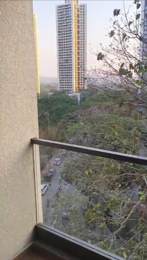 Balcony in 2 BHK Apartment at H Rishabraj Serenity Decks, Goregaon East – for Rent