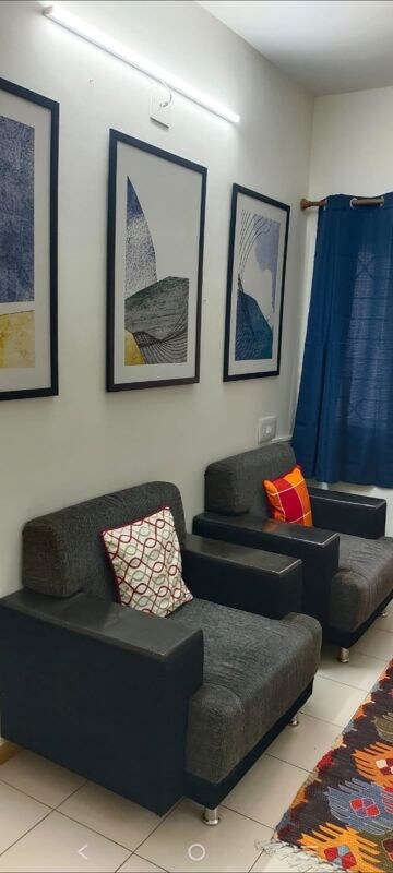 Living Room in 2 BHK Apartment at Sun South Street, Bopal – for Rent