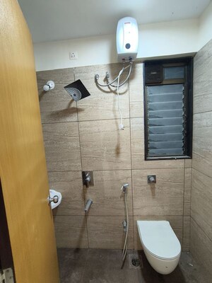 Bathroom in 2 BHK Apartment at Chandak 34 Park Estate, Goregaon West – for Rent