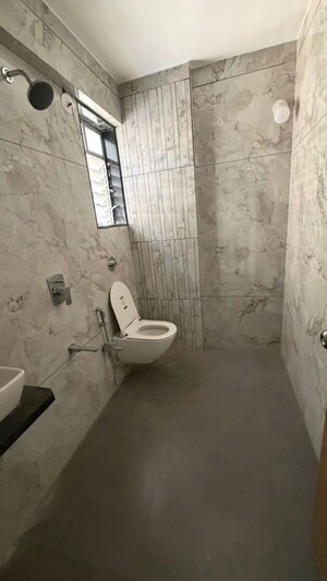 Bathroom in 3 BHK Apartment at Hyde Park CHS, Kharghar – for Rent