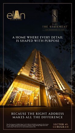 4 BHK + Servant Room Apartment For Sale in Elan The Statement