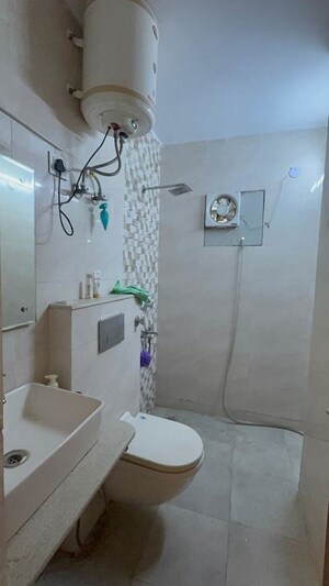Bathroom in 2 BHK Builder Floor at Kalkaji – for Rent