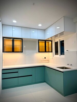 Kitchen in 3 BHK Apartment at Rajapushpa Provincia, Narsingi – for Rent