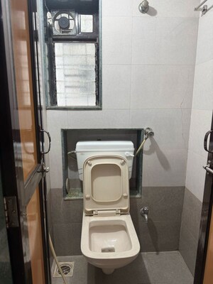 Bathroom in 1 BHK Apartment at Yashodhara CHS, Goregaon East – for Rent
