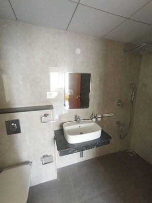 Bathroom in 3 BHK Apartment at Aurobindo The Regent, Kondapur – for Rent