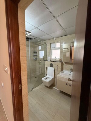 Bathroom in 3 BHK Apartment at Aurobindo The Regent, Kondapur – for Rent