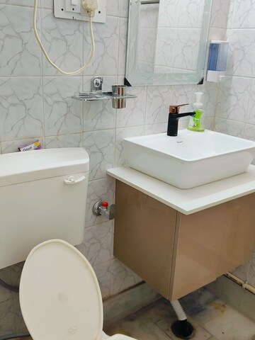 Bathroom in 3 BHK Apartment at Unitech Uniworld Gardens 2, Sector 47 – for Rent