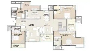 Floor Plan in 2 BHK Apartment at Bellandur – for Sale