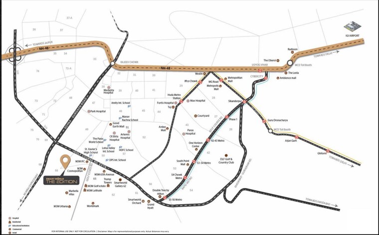 Map Location, smart-world-the-edition 4 Bedroom 3529 Sq.Ft. Apartment In Sector 66 Gurgaon 10110076