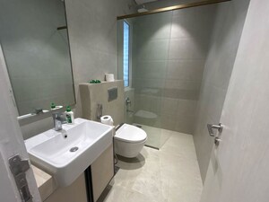 Bathroom in 3 BHK Apartment at Indiabulls Sky Forest, Lower Parel – for Rent