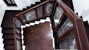 Staircase in 3 BHK Villa at Adarsh Palm Meadows, Whitefield – for Rent