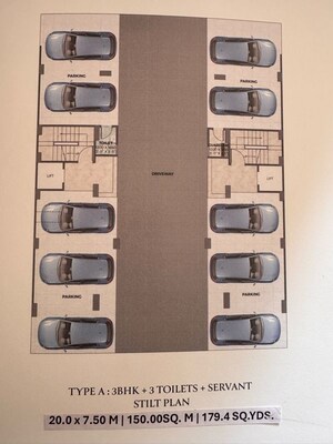 Floor Plan in 3.5 BHK Independent House at Ganga Kashi Residences, Sector 89 – for Sale