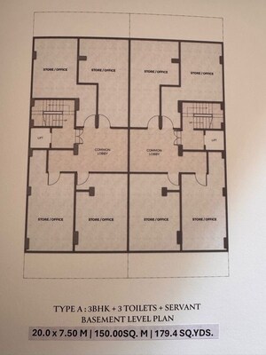 Floor Plan in 3.5 BHK Independent House at Ganga Kashi Residences, Sector 89 – for Sale