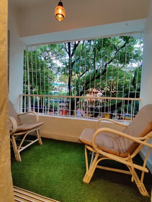 Balcony in 3 BHK Apartment at Hermes Complex, Sangamvadi – for Rent