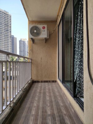 Balcony in 3 BHK Apartment at Harmony Signature Towers, Owale – for Rent