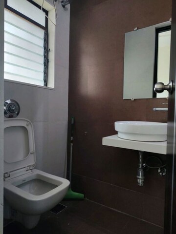 Attached Bathroom in 3 BHK Apartment at Harmony Signature Towers, Owale – for Rent