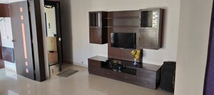 Living Room in 3 BHK Apartment at Vrindavan Elegance, Wakad – for Rent