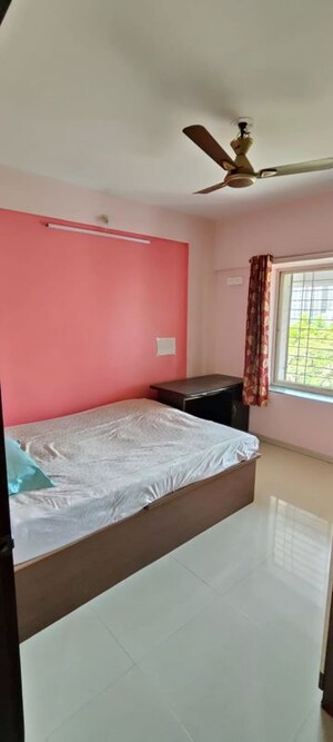 Bedroom in 3 BHK Apartment at Vrindavan Elegance, Wakad – for Rent