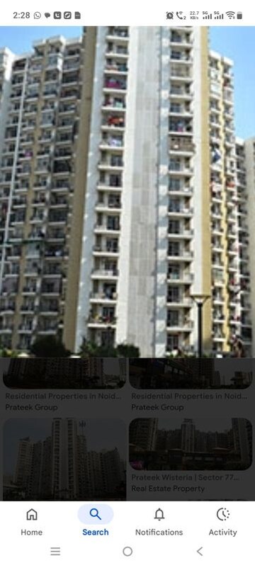 3 BHK Apartment – Exterior View View at Prateek Wisteria, Sector 77 - for Rent