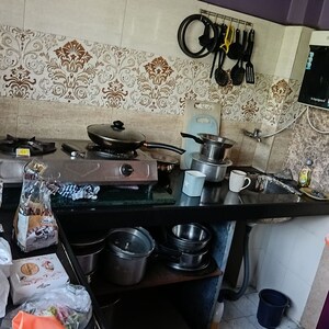 Kitchen in 1 BHK Builder Floor at Airoli Sector 20 – for Rent