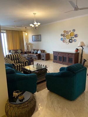 Living Room in 3.5 BHK Apartment at Oberoi Sky Gardens, Andheri West – for Rent