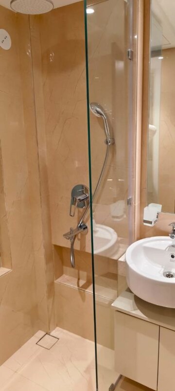 Bathroom in 1 BHK Apartment at Hiranandani Highland, Powai – for Rent