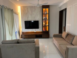 Living Room in 3 BHK Apartment at Sobha Palm Courts, Kogilu – for Rent