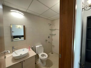 Bathroom in 3 BHK Apartment at Sobha Palm Courts, Kogilu – for Rent