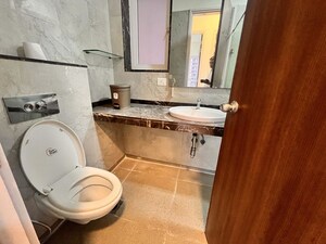 Bathroom in 3 BHK Apartment at L&T Crescent Bay T2, Parel – for Rent