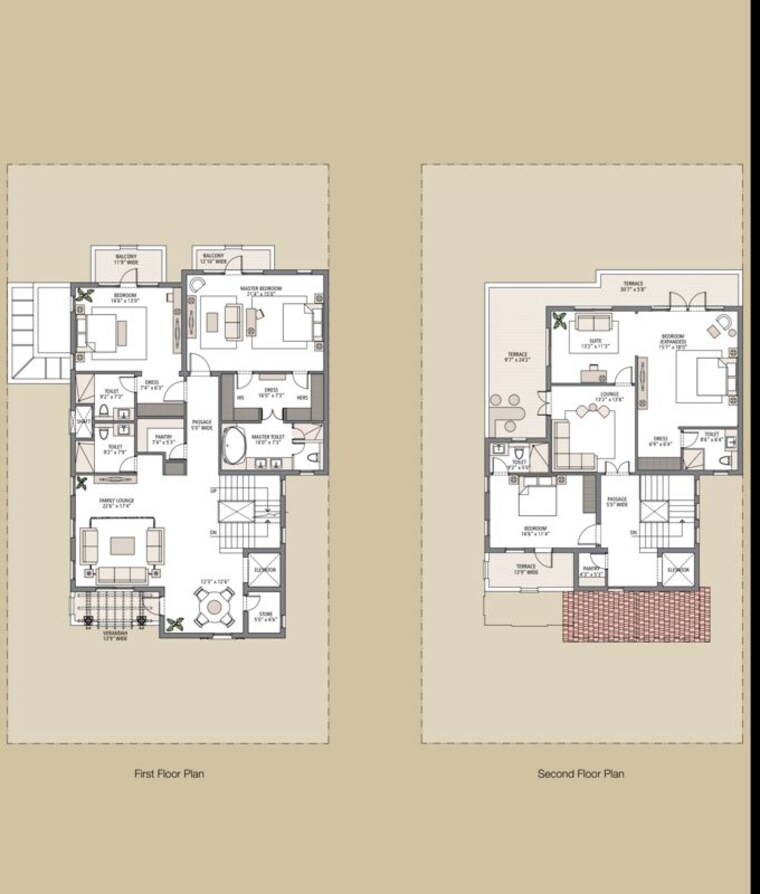 Floor Plan, emaar-marbella 5 Bedroom 500 Sq.Ft. Villa In Sector 66 Gurgaon 10113978