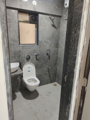 Bathroom in 1 BHK Apartment at Poonam Vaishno Heights, Malad East – for Rent