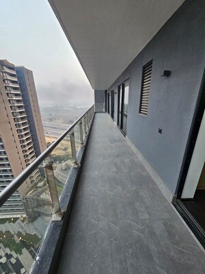 Balcony in 3.5 BHK Apartment at Krisumi Waterfall Residences, Sector 36a – for Rent