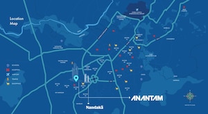 3.5 BHK Apartment – Map Location View at Ganga Anantam, Sector 85 - for Sale