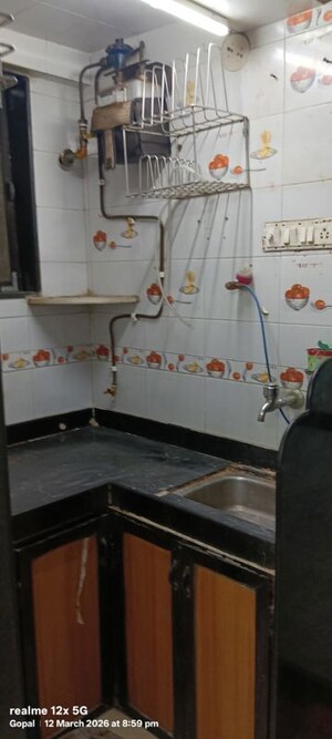 Kitchen in 1 RK Apartment at Saiwadi CHS, Andheri East – for Rent