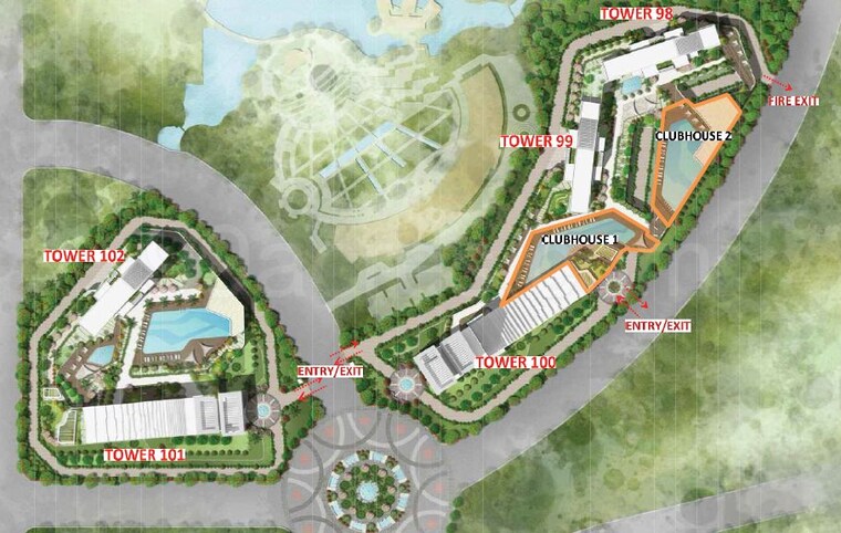 Master Plan, amanora-gateway-towers 3 Bedroom 1980 Sq.Ft. Apartment In Hadapsar Pune 10115769