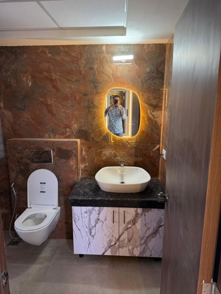 Bathroom, one-oak-natura 3.5 Bedroom 2095 Sq.Ft. Apartment In Sushant Golf City Lucknow 10115891