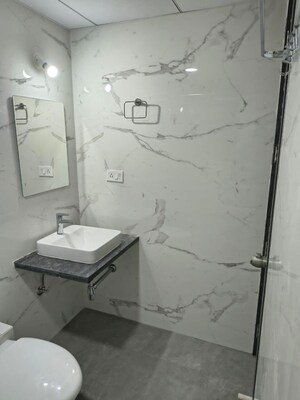 Bathroom in 3 BHK Apartment at Goel Ganga Serio, Kharadi – for Rent