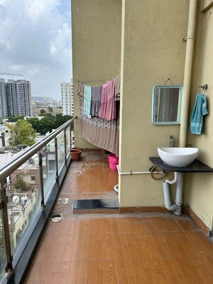 Balcony in 3 BHK Apartment at Mainland Valencia, Wagholi – for Rent