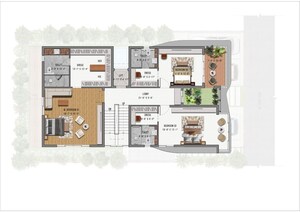 Floor Plan in 4 BHK Villa at Raghava Sage, Kollur – for Sale
