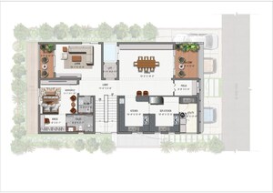 Floor Plan in 4 BHK Villa at Raghava Sage, Kollur – for Sale