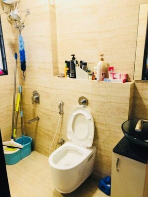 Bathroom in 1 BHK Apartment at Laxmi Woolen Mill Compound, Worli – for Rent