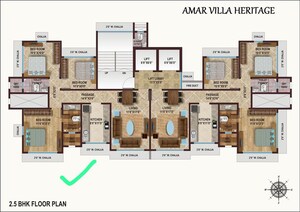 Floor Plan in 2.5 BHK Apartment at Chembur – for Sale