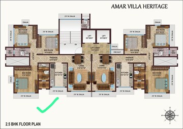 Floor Plan in 2.5 BHK Apartment at Chembur – for Sale