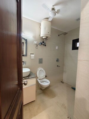 Bathroom in 3.5 BHK Apartment at Vasant Kunj – for Rent