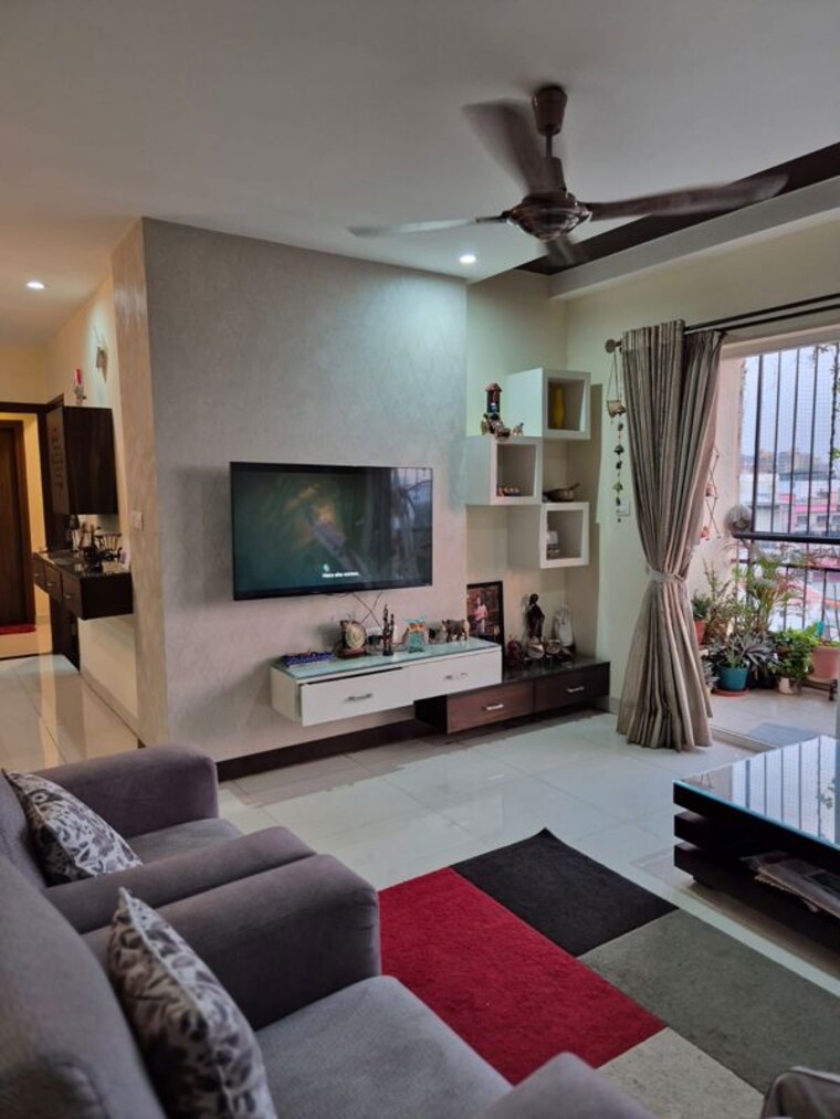 Living Room, plama-heights 3 Bedroom 1667 Sq.Ft. Apartment In Hennur Bangalore 10119425