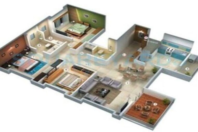 Floor Plan, vascon-orchids 2 Bedroom 773 Sq.Ft. Apartment In Santacruz West Mumbai 10121552